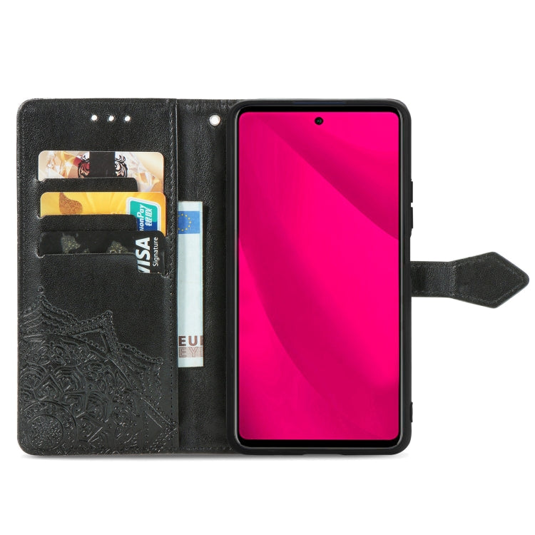 For Samsung Galaxy M35 Mandala Flower Embossed Leather Phone Case