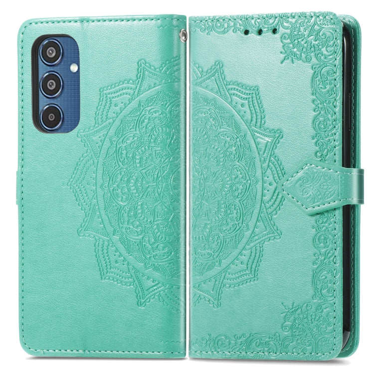 For Samsung Galaxy M35 Mandala Flower Embossed Leather Phone Case
