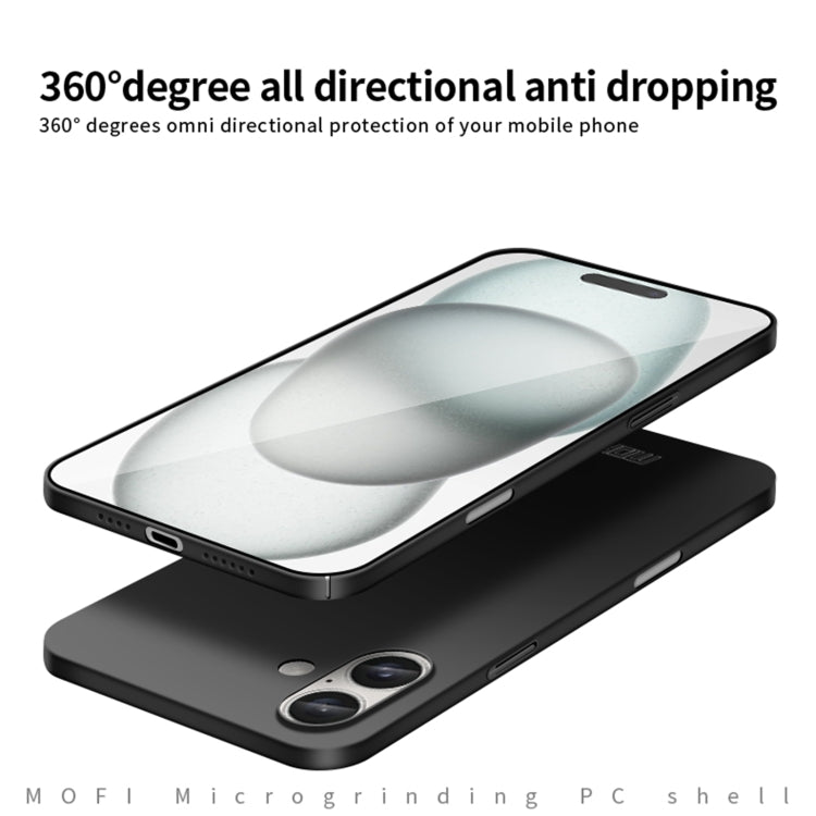 For iPhone 16 Plus MOFI Frosted PC Ultra-thin Hard Phone Case