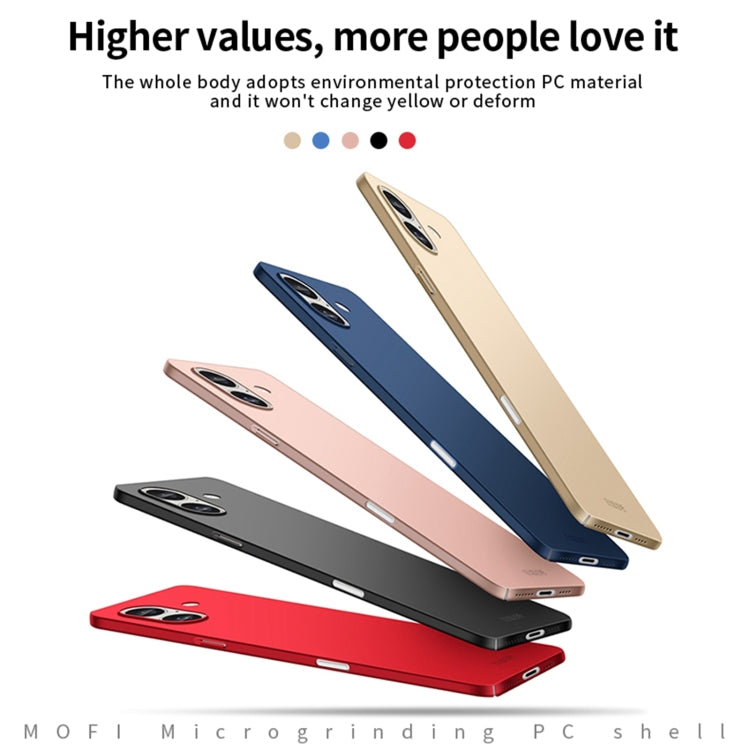 For iPhone 16 Plus MOFI Frosted PC Ultra-thin Hard Phone Case