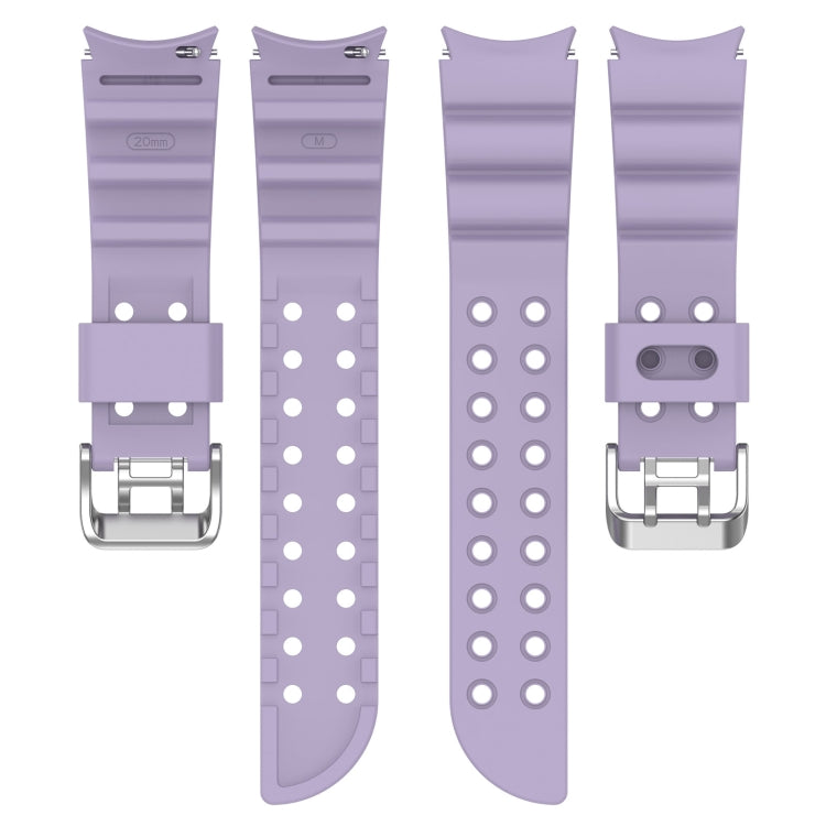 For Samsung Galaxy Watch 6 / 6 Classic Armored Solid Color Silicone Watch Band