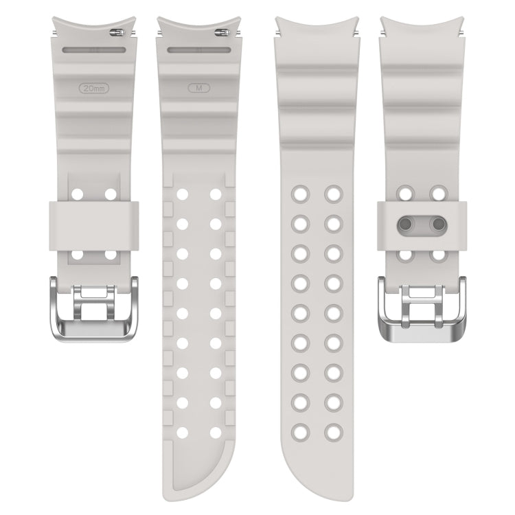 For Samsung Galaxy Watch 6 / 6 Classic Armored Solid Color Silicone Watch Band