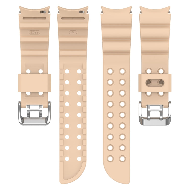 For Samsung Galaxy Watch 6 / 6 Classic Armored Solid Color Silicone Watch Band
