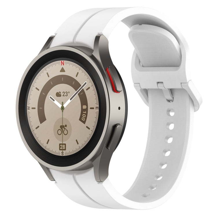 For Samsung Galaxy Watch 6 / 6 Classic Grooved Color Buckle Silicone Watch Band