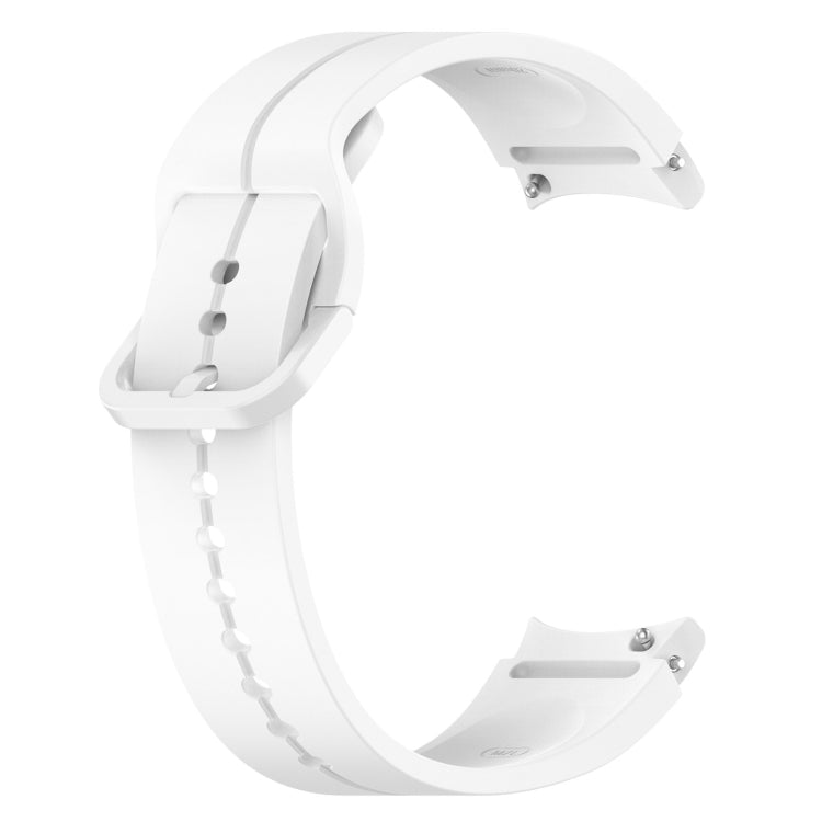 For Samsung Galaxy Watch 6 / 6 Classic Grooved Color Buckle Silicone Watch Band