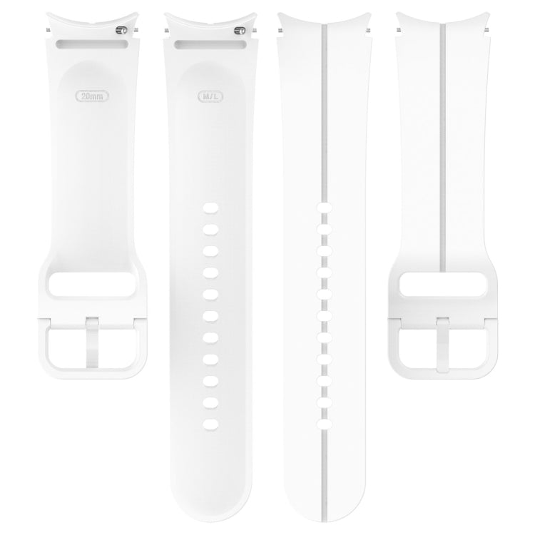 For Samsung Galaxy Watch 6 / 6 Classic Grooved Color Buckle Silicone Watch Band