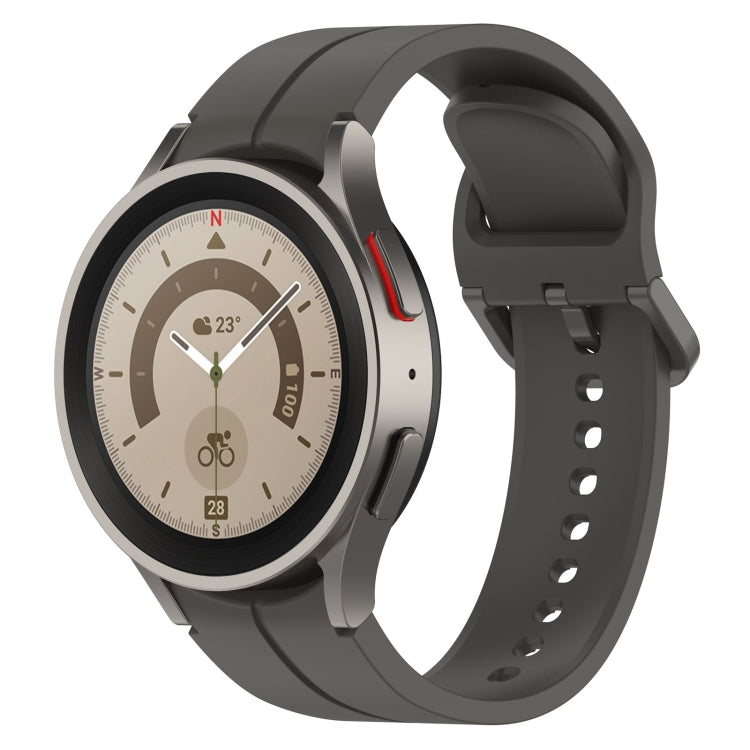 For Samsung Galaxy Watch 6 / 6 Classic Grooved Color Buckle Silicone Watch Band