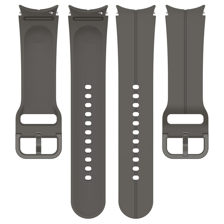 For Samsung Galaxy Watch 6 / 6 Classic Grooved Color Buckle Silicone Watch Band