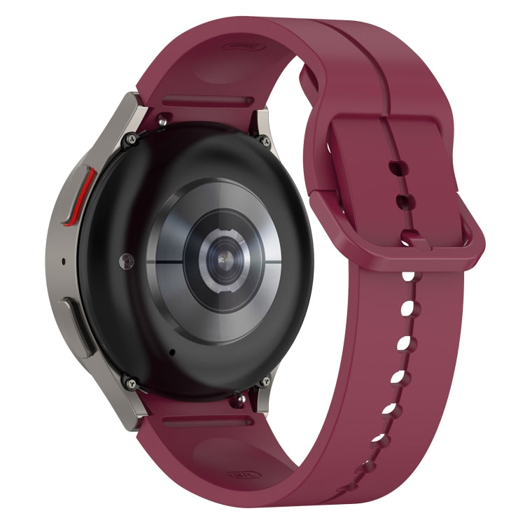 For Samsung Galaxy Watch 6 / 6 Classic Grooved Color Buckle Silicone Watch Band