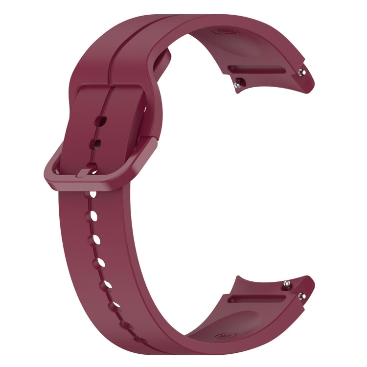 For Samsung Galaxy Watch 6 / 6 Classic Grooved Color Buckle Silicone Watch Band