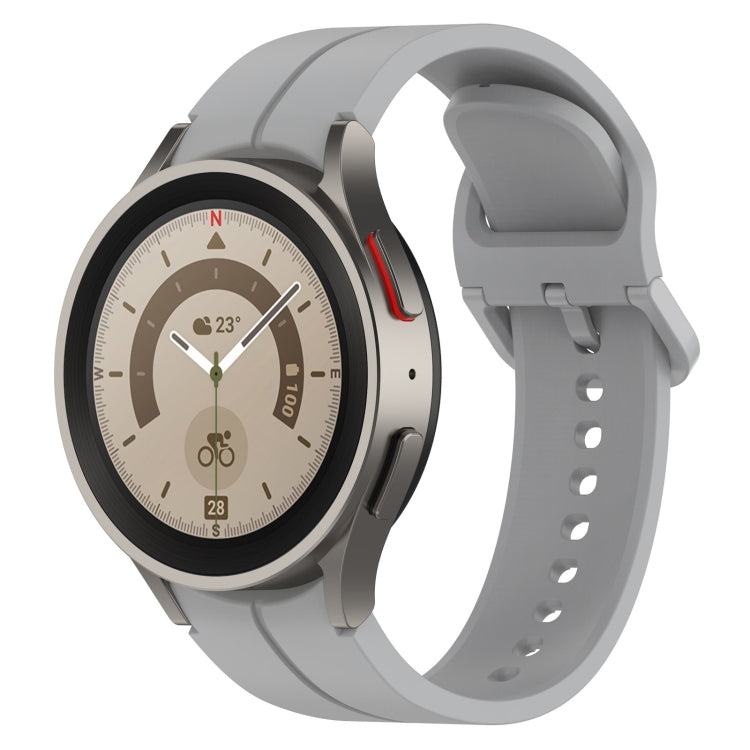 For Samsung Galaxy Watch 6 / 6 Classic Grooved Color Buckle Silicone Watch Band