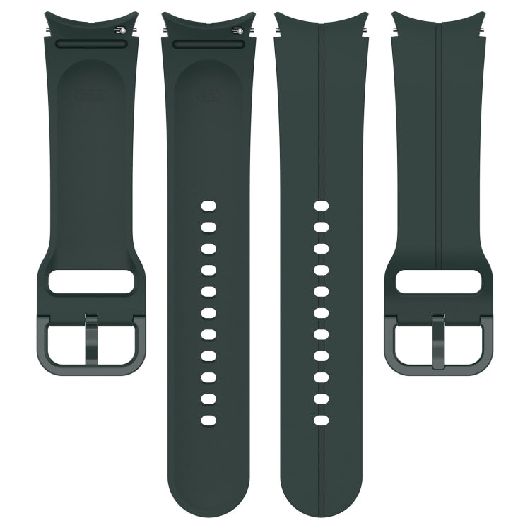 For Samsung Galaxy Watch 6 / 6 Classic Grooved Color Buckle Silicone Watch Band
