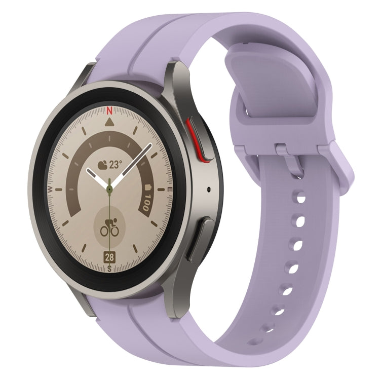 For Samsung Galaxy Watch 6 / 6 Classic Grooved Color Buckle Silicone Watch Band
