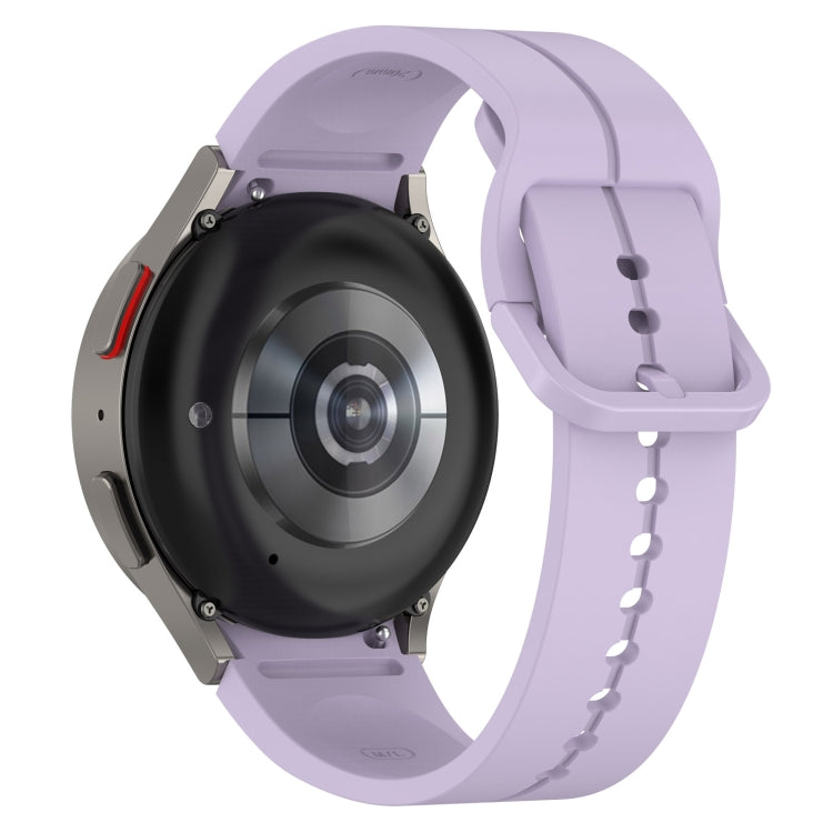 For Samsung Galaxy Watch 6 / 6 Classic Grooved Color Buckle Silicone Watch Band