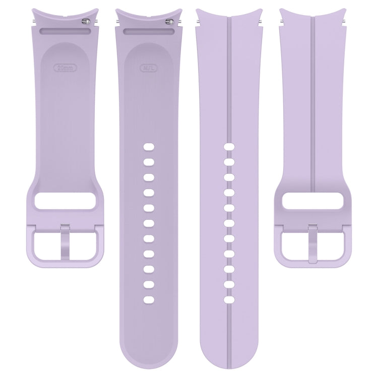 For Samsung Galaxy Watch 6 / 6 Classic Grooved Color Buckle Silicone Watch Band