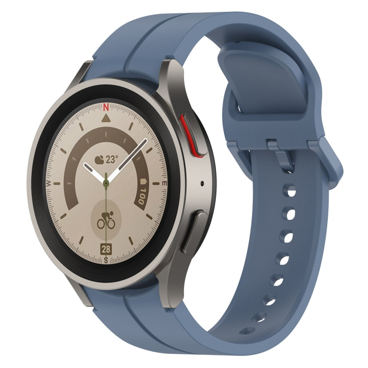 For Samsung Galaxy Watch 6 / 6 Classic Grooved Color Buckle Silicone Watch Band