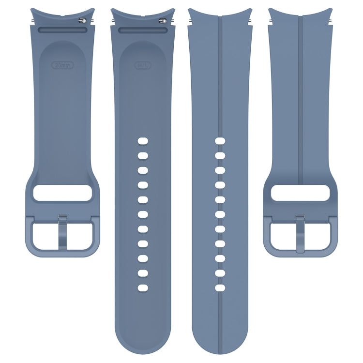 For Samsung Galaxy Watch 6 / 6 Classic Grooved Color Buckle Silicone Watch Band