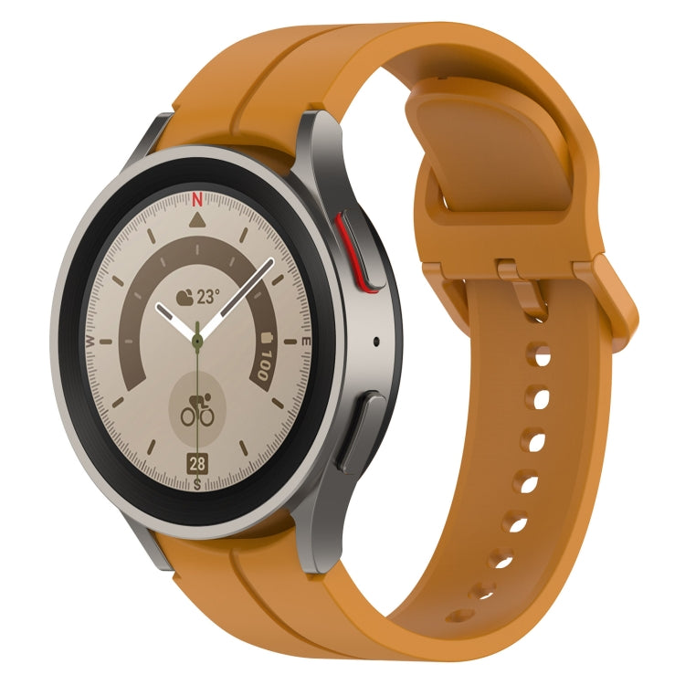 For Samsung Galaxy Watch 6 / 6 Classic Grooved Color Buckle Silicone Watch Band