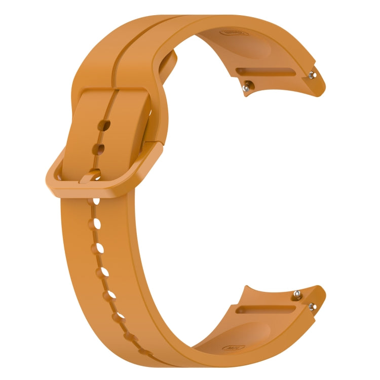 For Samsung Galaxy Watch 6 / 6 Classic Grooved Color Buckle Silicone Watch Band