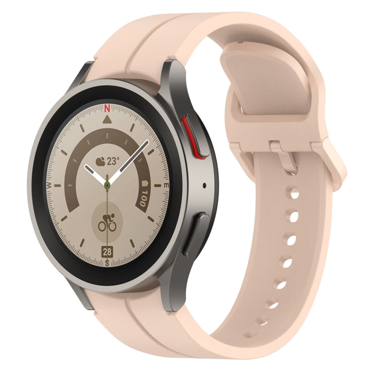 For Samsung Galaxy Watch 6 / 6 Classic Grooved Color Buckle Silicone Watch Band