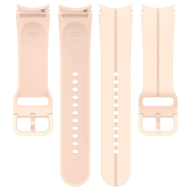 For Samsung Galaxy Watch 6 / 6 Classic Grooved Color Buckle Silicone Watch Band