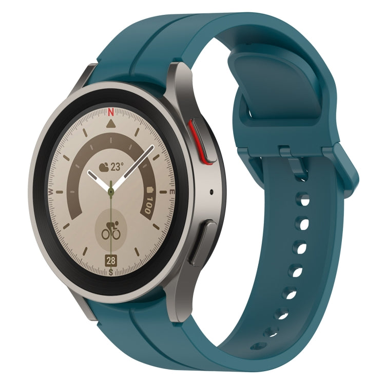 For Samsung Galaxy Watch 6 / 6 Classic Grooved Color Buckle Silicone Watch Band