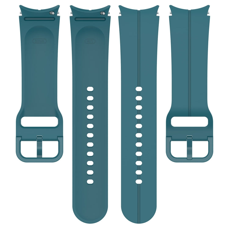 For Samsung Galaxy Watch 6 / 6 Classic Grooved Color Buckle Silicone Watch Band