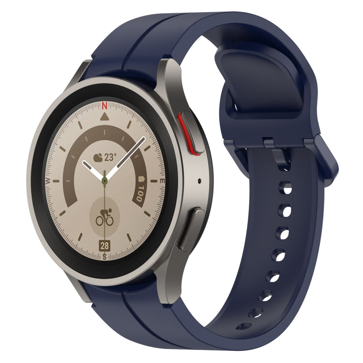 For Samsung Galaxy Watch 6 / 6 Classic Grooved Color Buckle Silicone Watch Band