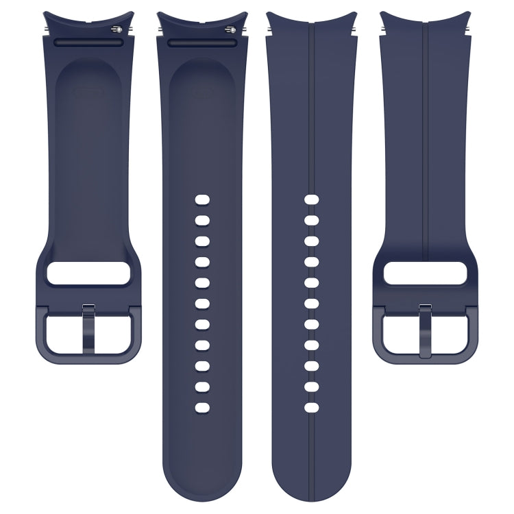 For Samsung Galaxy Watch 6 / 6 Classic Grooved Color Buckle Silicone Watch Band