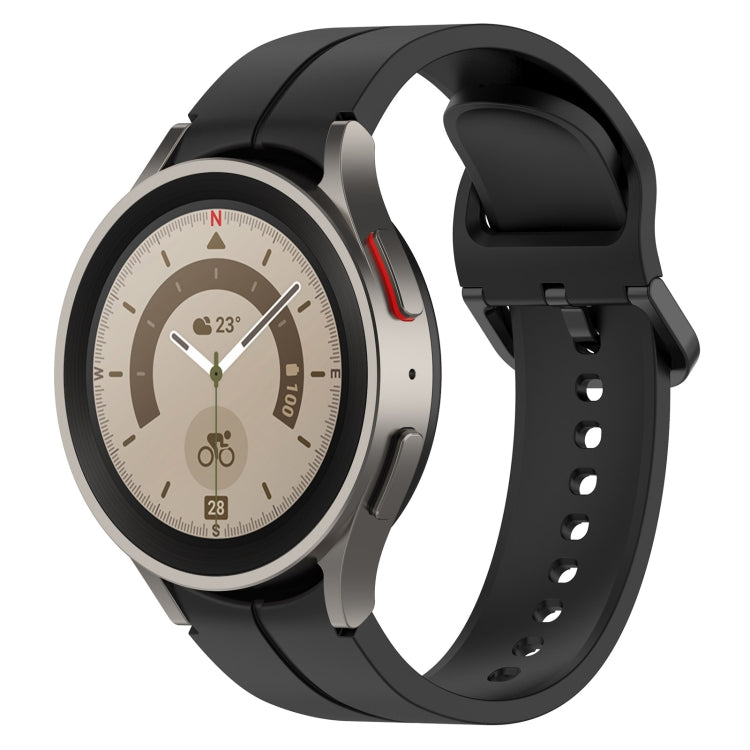 For Samsung Galaxy Watch 6 / 6 Classic Grooved Color Buckle Silicone Watch Band