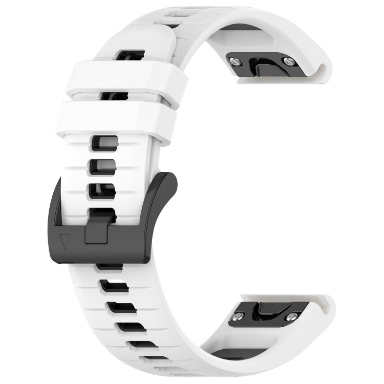 For Garmin Fenix 8 AMOLED 47mm Sports Two-Color 22mm Silicone Watch Band