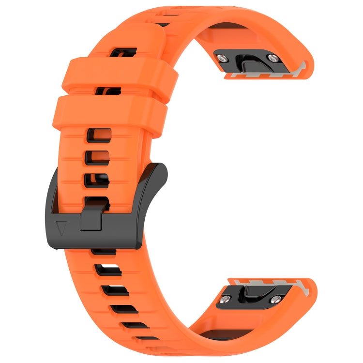 For Garmin Fenix E 47mm Sports Two-Color 22mm Silicone Watch Band