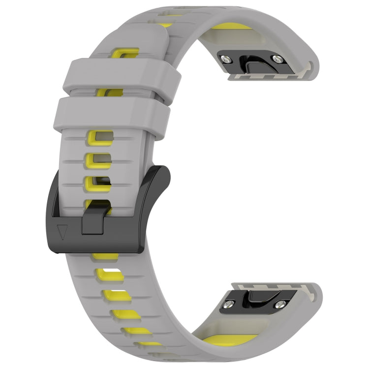 For Garmin Fenix E 47mm Sports Two-Color 22mm Silicone Watch Band