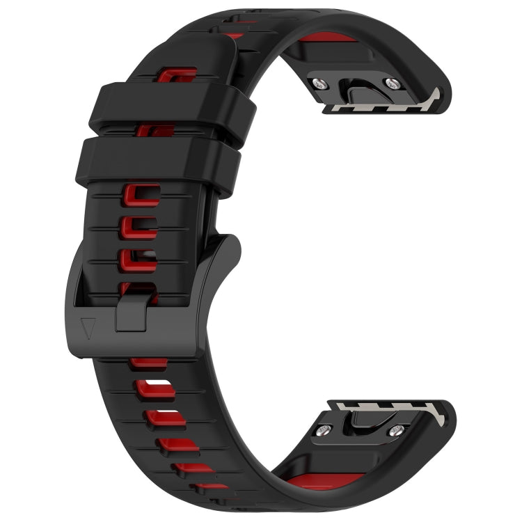 For Garmin Fenix 8 AMOLED 43mm Sports Two-Color 20mm Silicone Watch Band