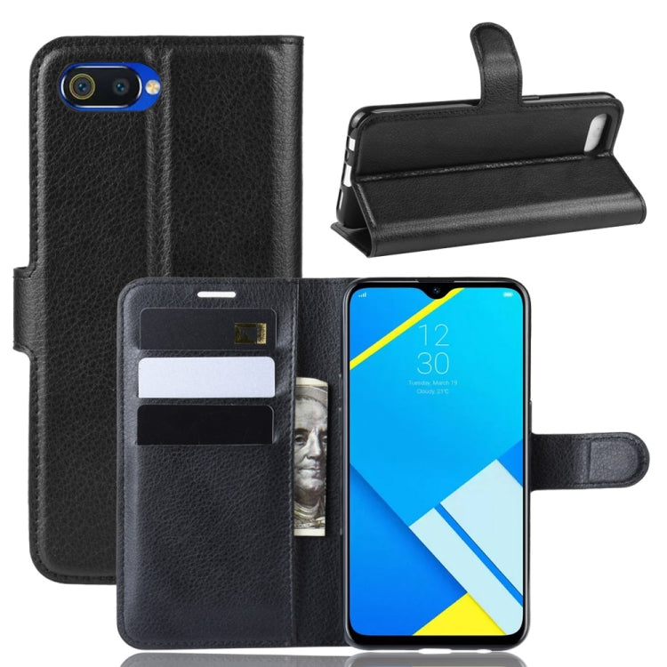 Litchi Texture Horizontal Flip Leather Case for OPPO Realme C2/OPPO A1K, with Wallet & Holder & Card Slots