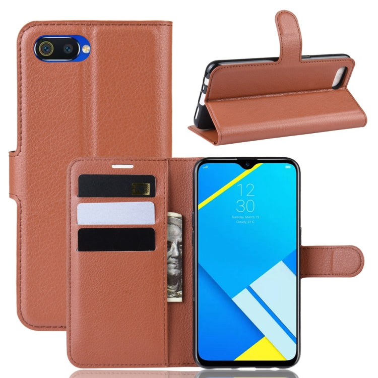 Litchi Texture Horizontal Flip Leather Case for OPPO Realme C2/OPPO A1K, with Wallet & Holder & Card Slots