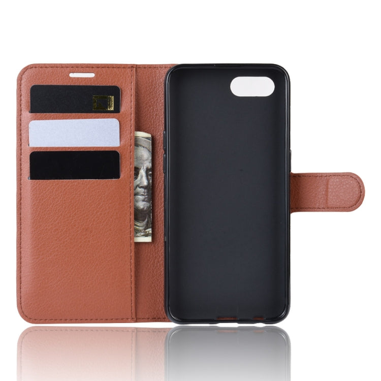 Litchi Texture Horizontal Flip Leather Case for OPPO Realme C2/OPPO A1K, with Wallet & Holder & Card Slots