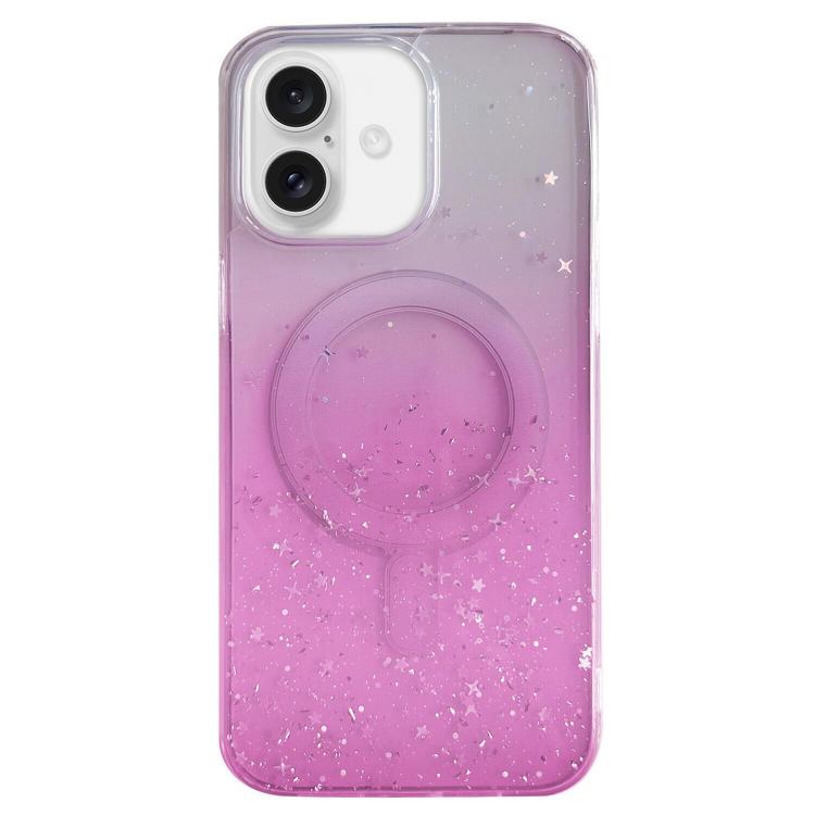 For iPhone 16 Glitter MagSafe Hybrid Clear TPU Phone Case
