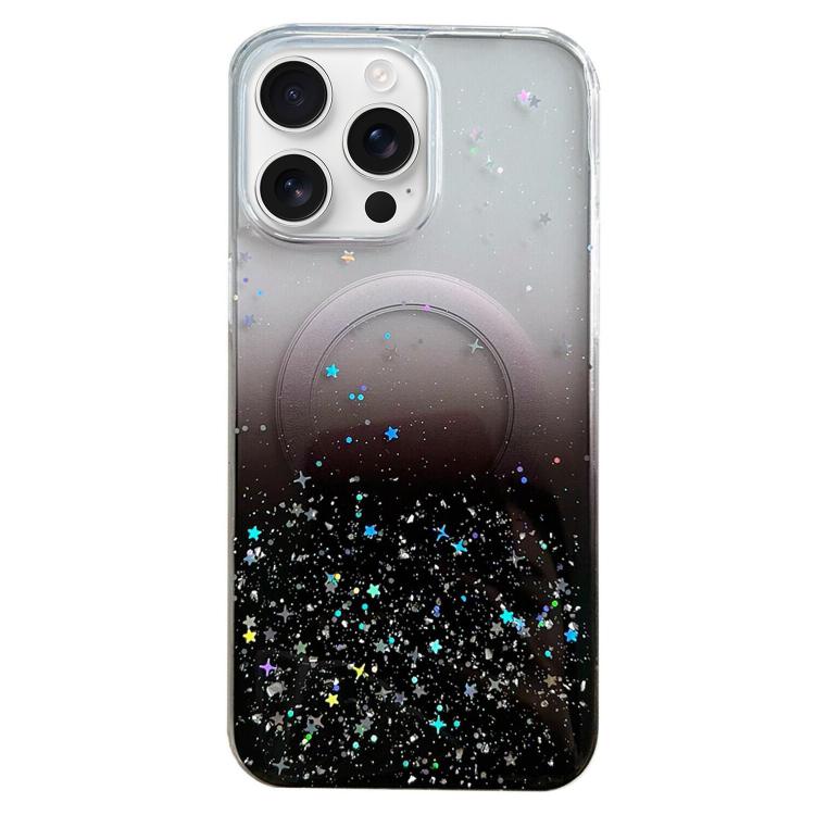 For iPhone 16 Pro Glitter MagSafe Hybrid Clear TPU Phone Case