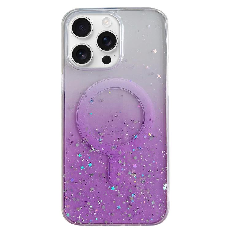 For iPhone 16 Pro Glitter MagSafe Hybrid Clear TPU Phone Case