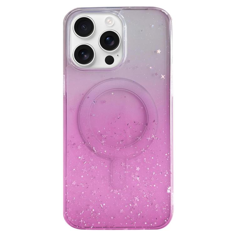 For iPhone 16 Pro Max Glitter MagSafe Hybrid Clear TPU Phone Case