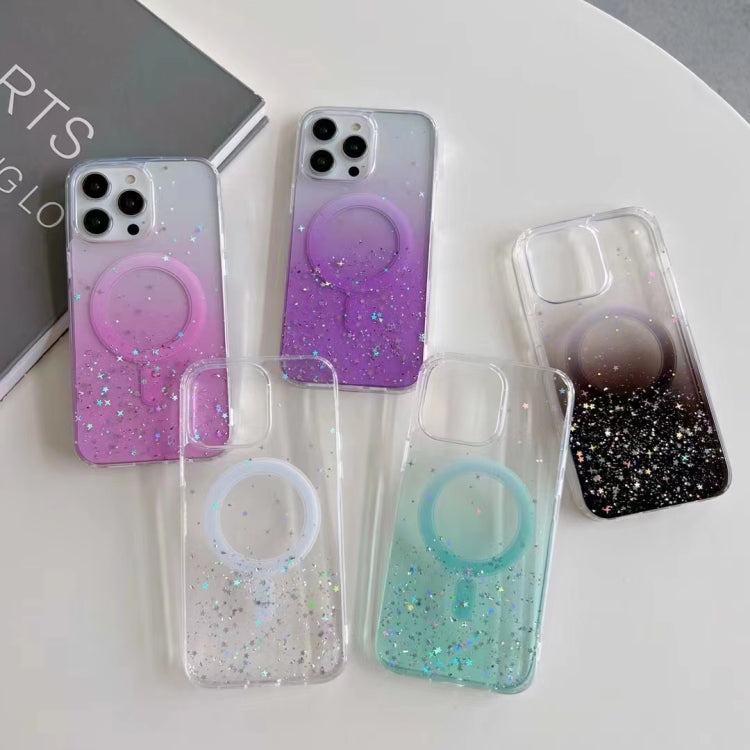 For iPhone 16 Pro Glitter MagSafe Hybrid Clear TPU Phone Case