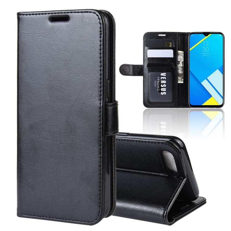 R64 Texture Single Fold Horizontal Flip Leather Case for OPPO Realme C2/OPPO A1K, with Holder & Card Slots & Wallet