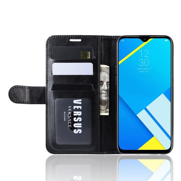 R64 Texture Single Fold Horizontal Flip Leather Case for OPPO Realme C2/OPPO A1K, with Holder & Card Slots & Wallet
