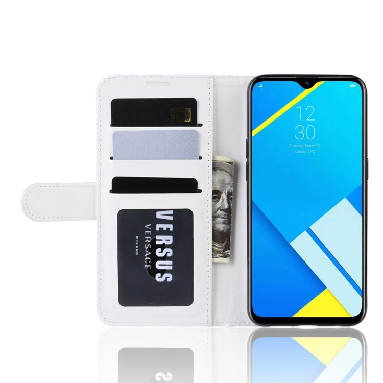 R64 Texture Single Fold Horizontal Flip Leather Case for OPPO Realme C2/OPPO A1K, with Holder & Card Slots & Wallet