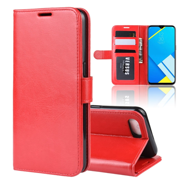 R64 Texture Single Fold Horizontal Flip Leather Case for OPPO Realme C2/OPPO A1K, with Holder & Card Slots & Wallet