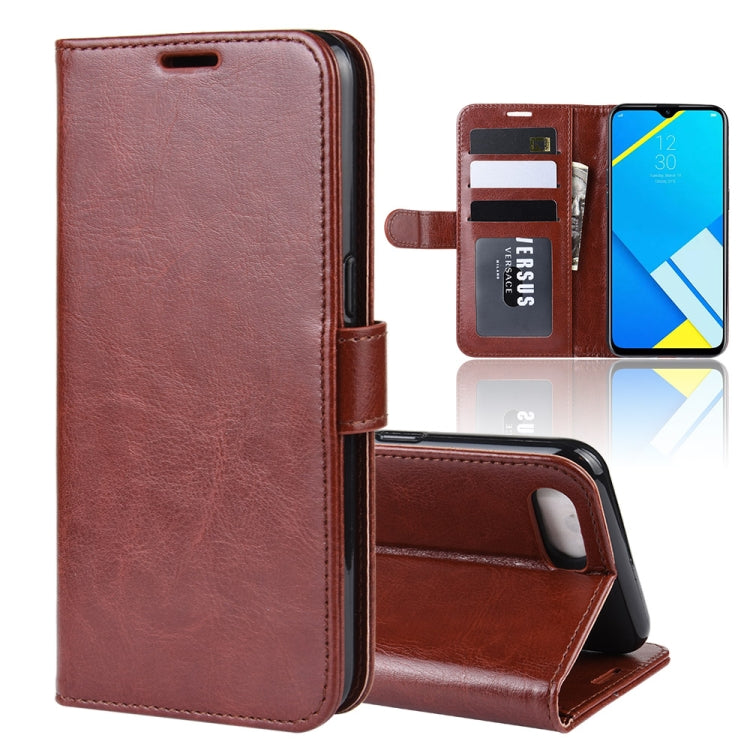 R64 Texture Single Fold Horizontal Flip Leather Case for OPPO Realme C2/OPPO A1K, with Holder & Card Slots & Wallet