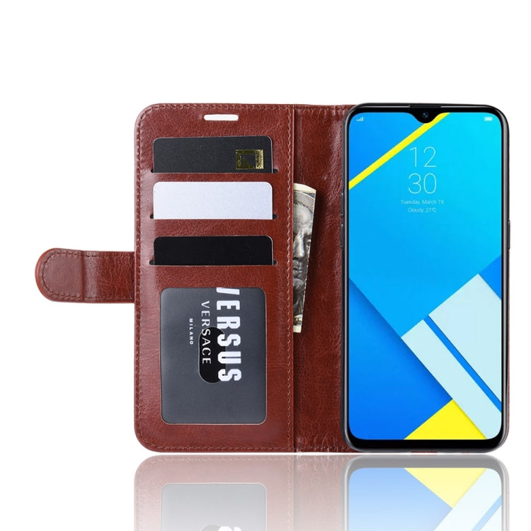 R64 Texture Single Fold Horizontal Flip Leather Case for OPPO Realme C2/OPPO A1K, with Holder & Card Slots & Wallet