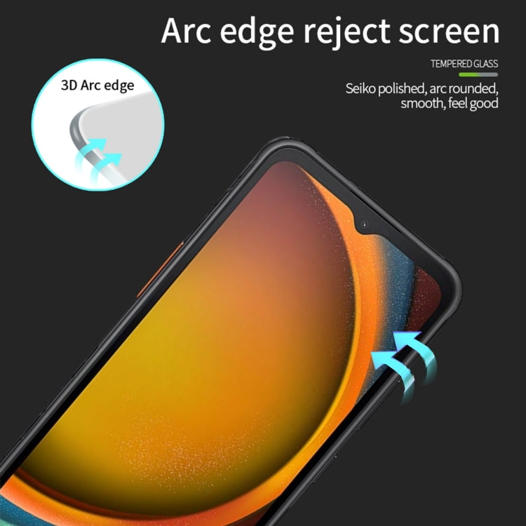 For Samsung Galaxy Xcover7 PINWUYO 9H 3D Full Screen Explosion-proof Tempered Glass Film - Black