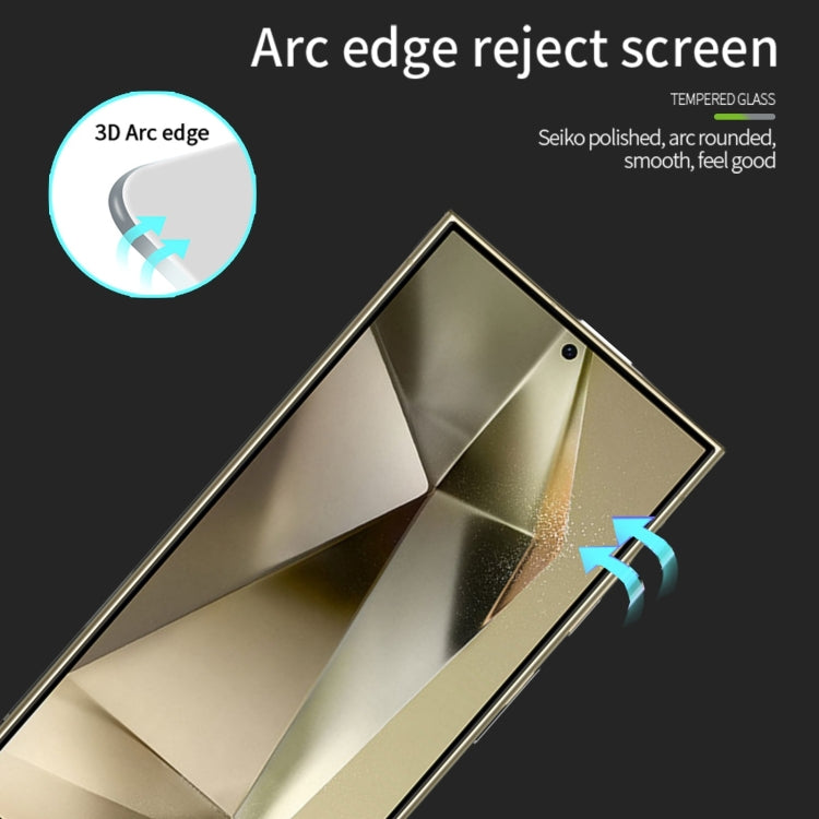 For Samsung Galaxy S25 Ultra 5G PINWUYO 9H 3D Full Screen Explosion-proof Tempered Glass Film - Black